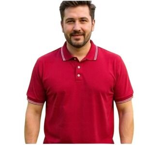 Vintage‎ Tommy Hilfiger Golf Polo Shirt  Men's L Classic Red NWOT Y2K 90s Style